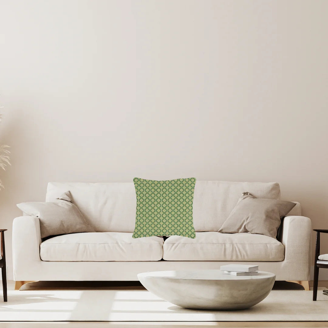 16" x 16" insert included Green Geometric Pillow
