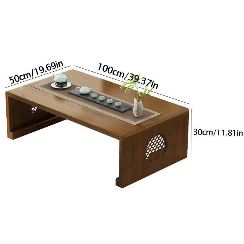Foldable coffee table, low table, no assembly required low tatami table.