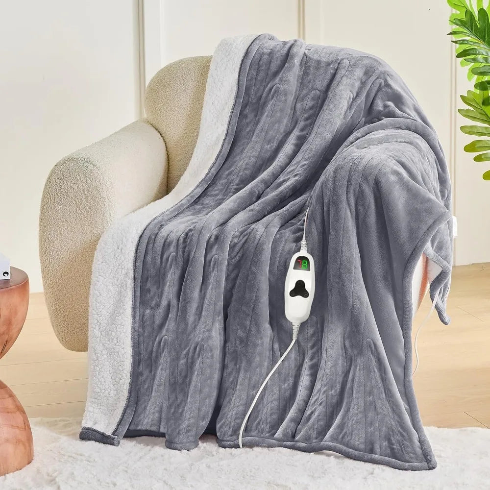 Electric Heated Throw Blanket 50x60 Inch, Fleece Soft