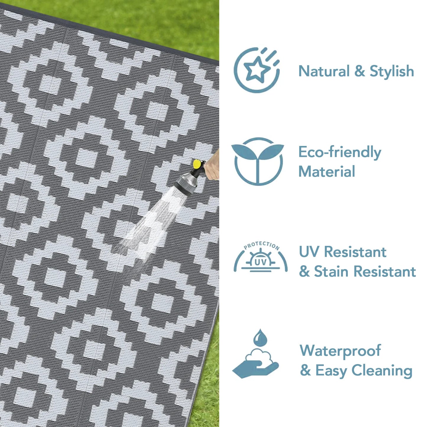 Outdoor Rug Plastic Straw - Waterproof
