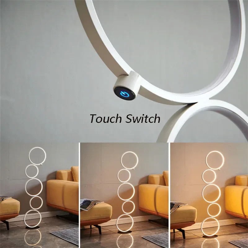 LED Floor Lamp Touch Switch Three-level Dimming