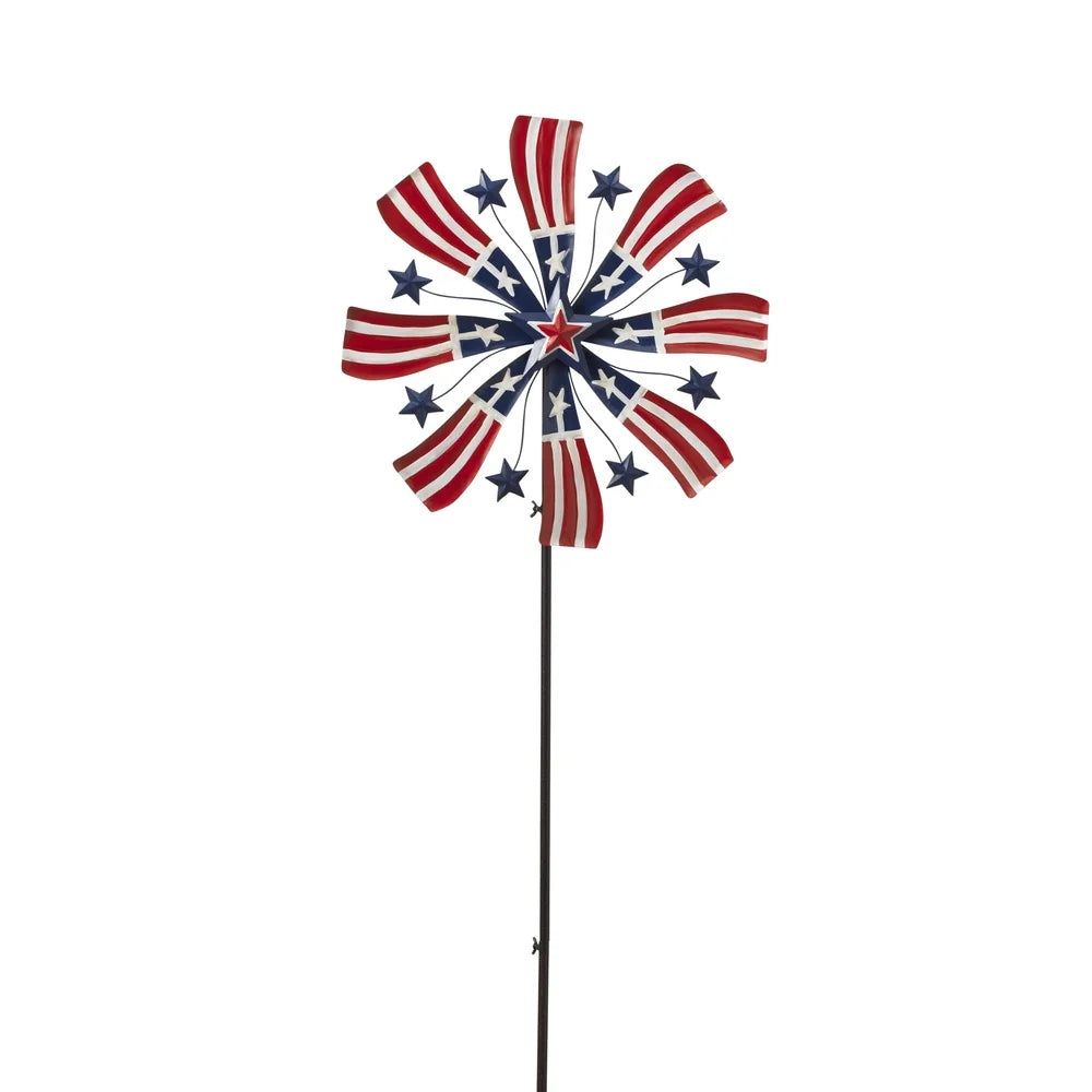 63 Inch Metal Americana Wind Spinner Patriotic