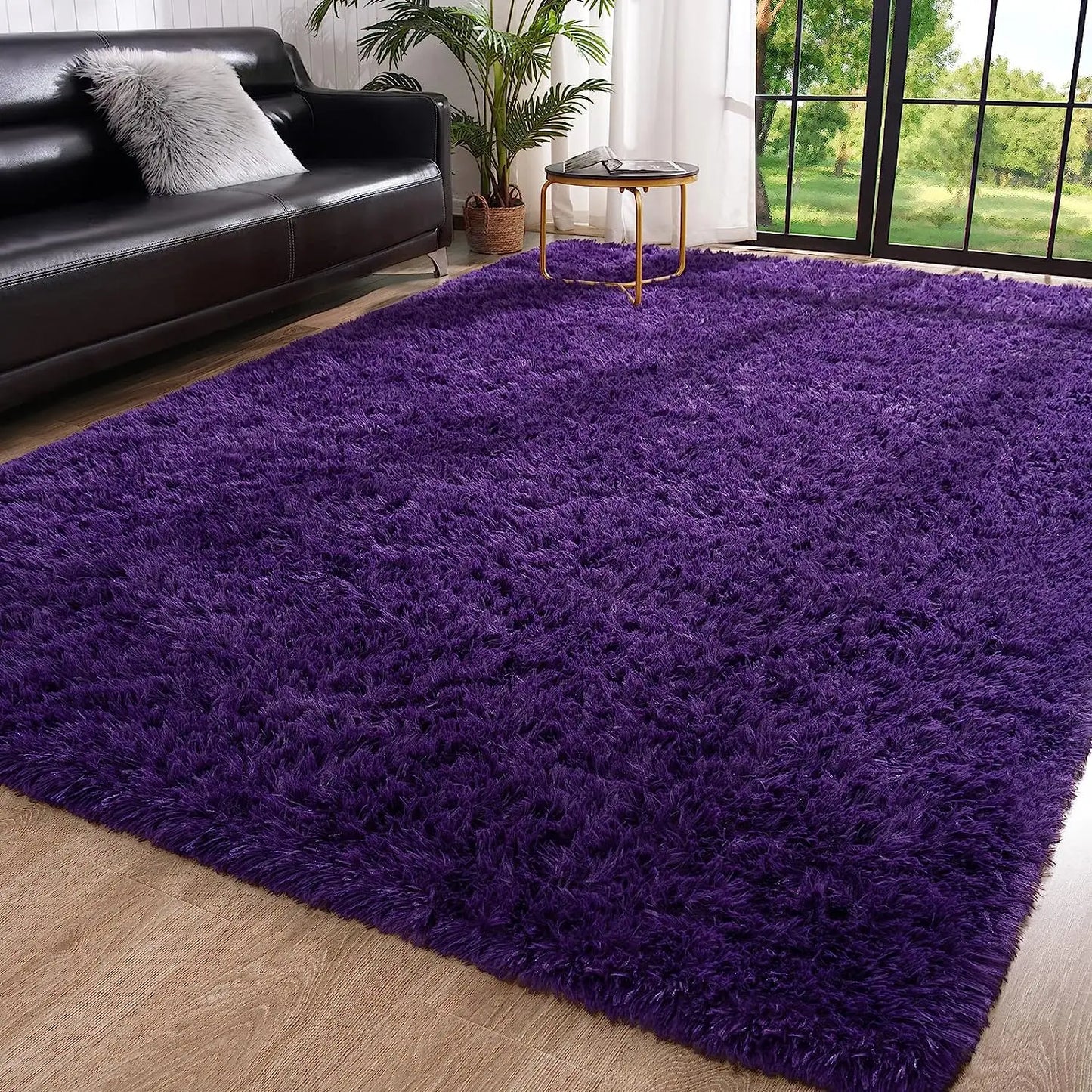 Fluffy Fuzzy Area Rugs Soft Non Slip Hardwood Floors