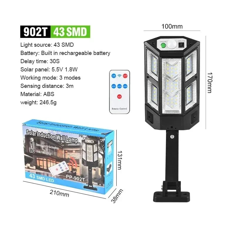 15000LM Irradiation 500㎡ Solar Light Motion Sensor IP65
