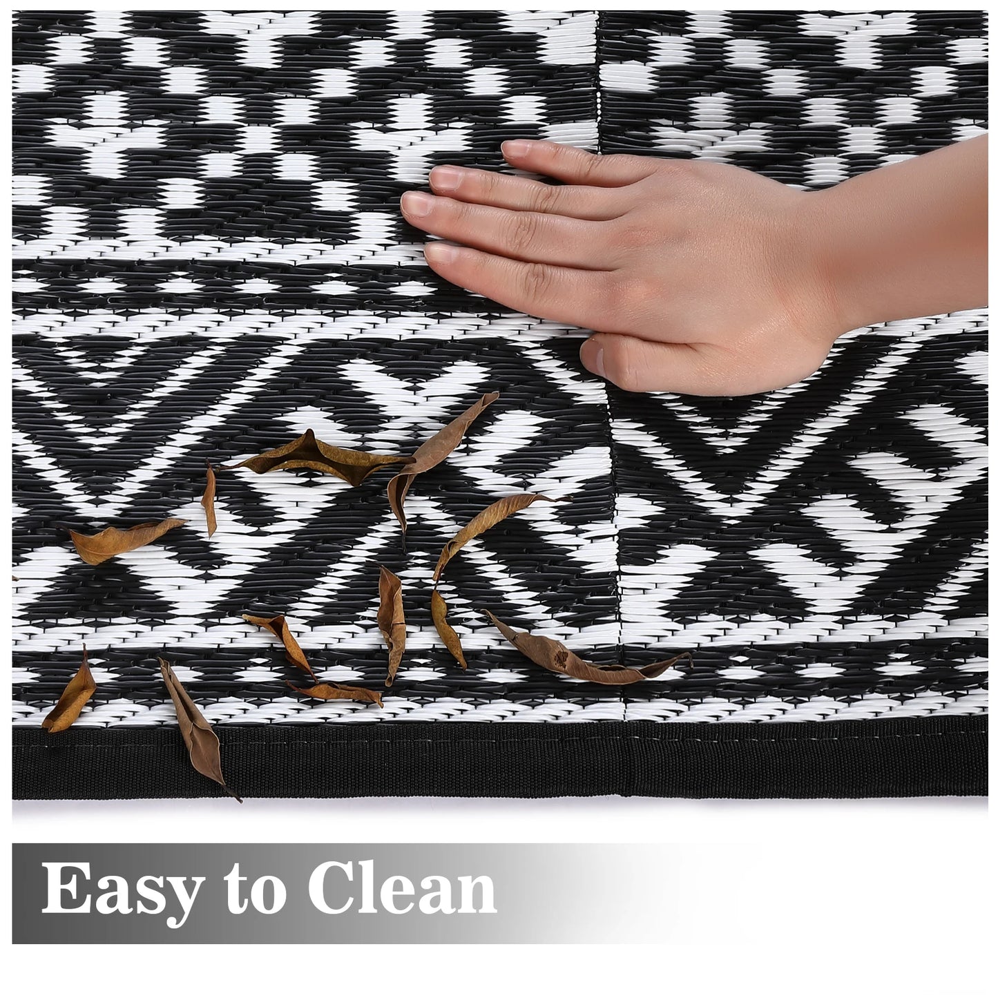 Outdoor Rug Waterproof Reversible Patio Rug Outside