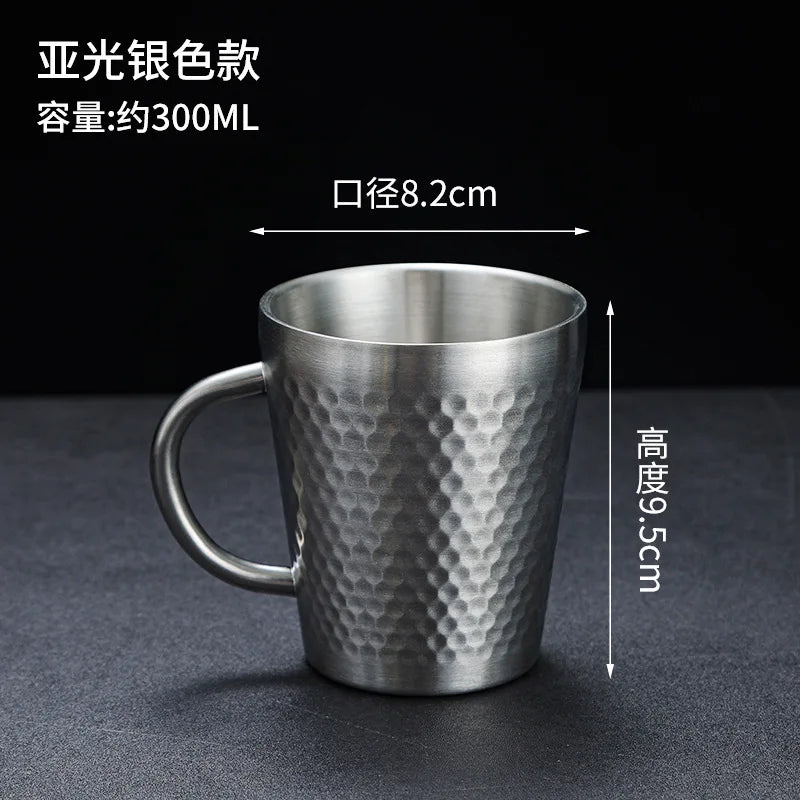 Gold 304 Stainless Steel Beer Mug Water Cups with Handle