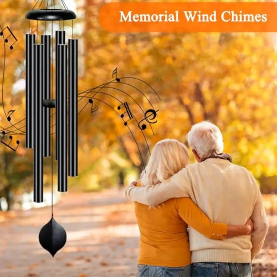 47 Inch Large Wind Chimes for Outside, 6-Tube Deep Tone Memorial Wind Chimes