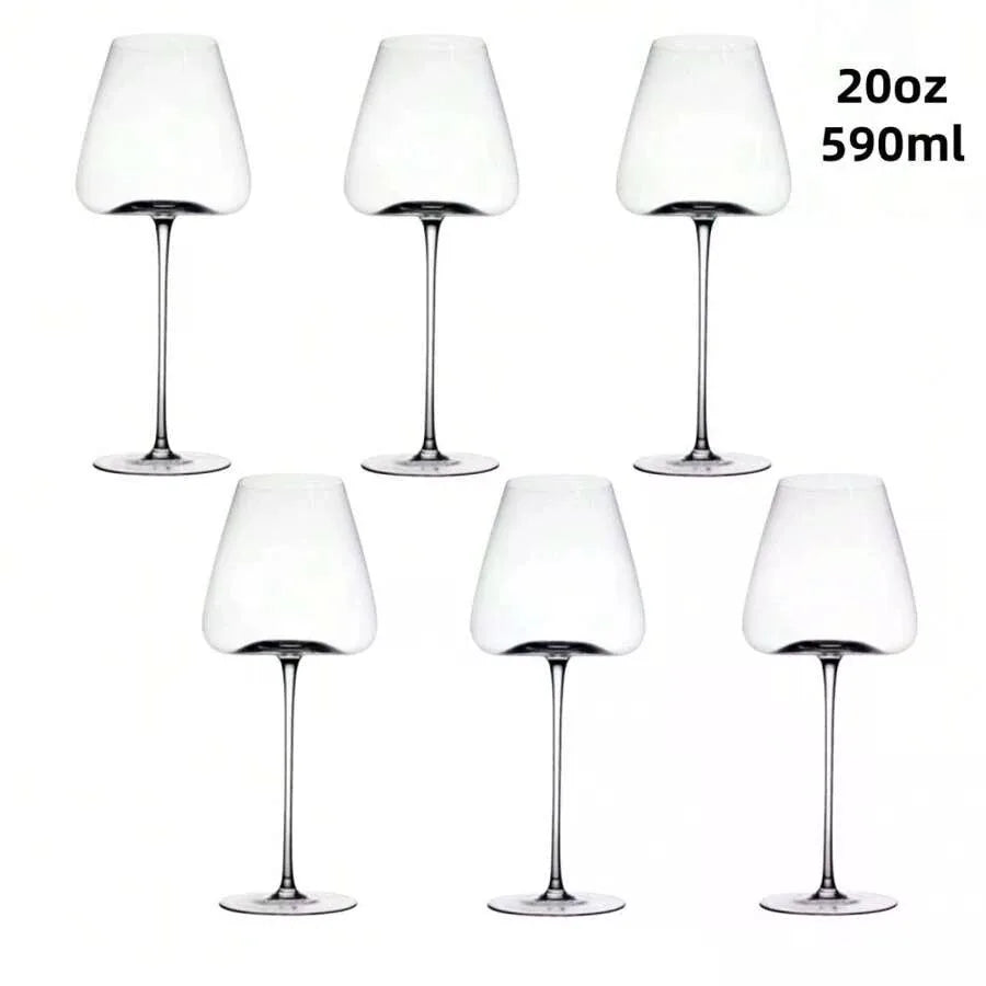 Transparent lead-free crystal wine glass set,