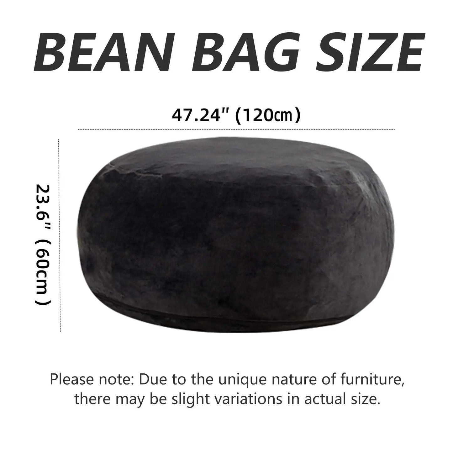 100CM×100CM×60CM, adult beanbag chair memory foam chair, washable cover