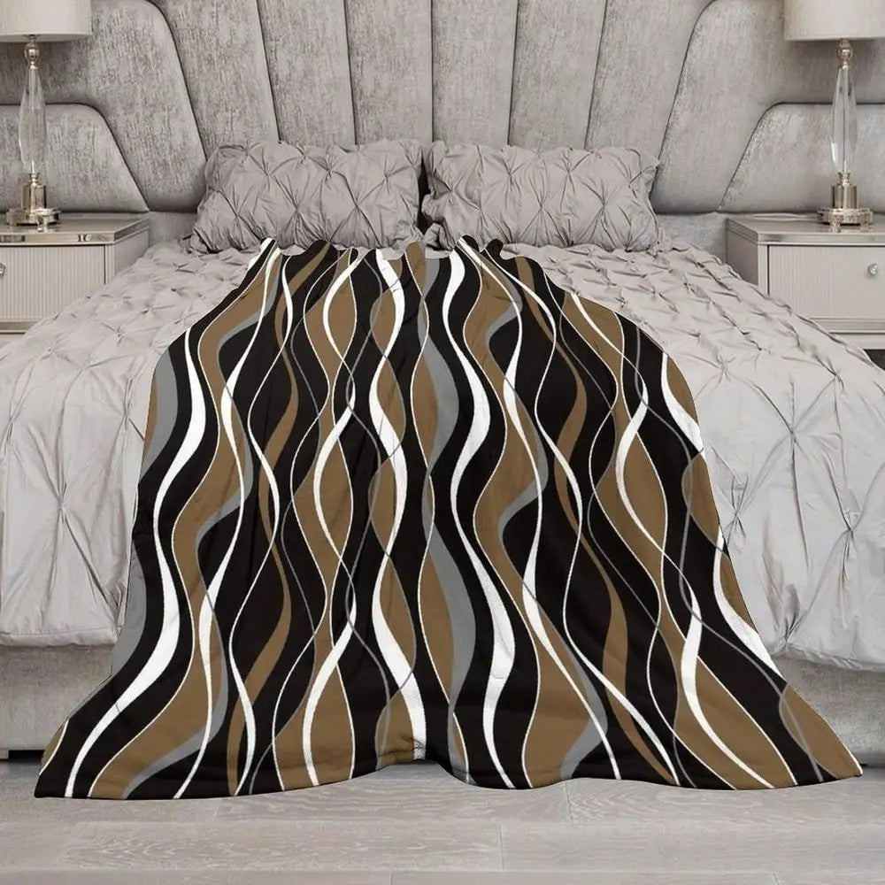 Brown Throw Blanket Black And Gray Blanket 30"X40"