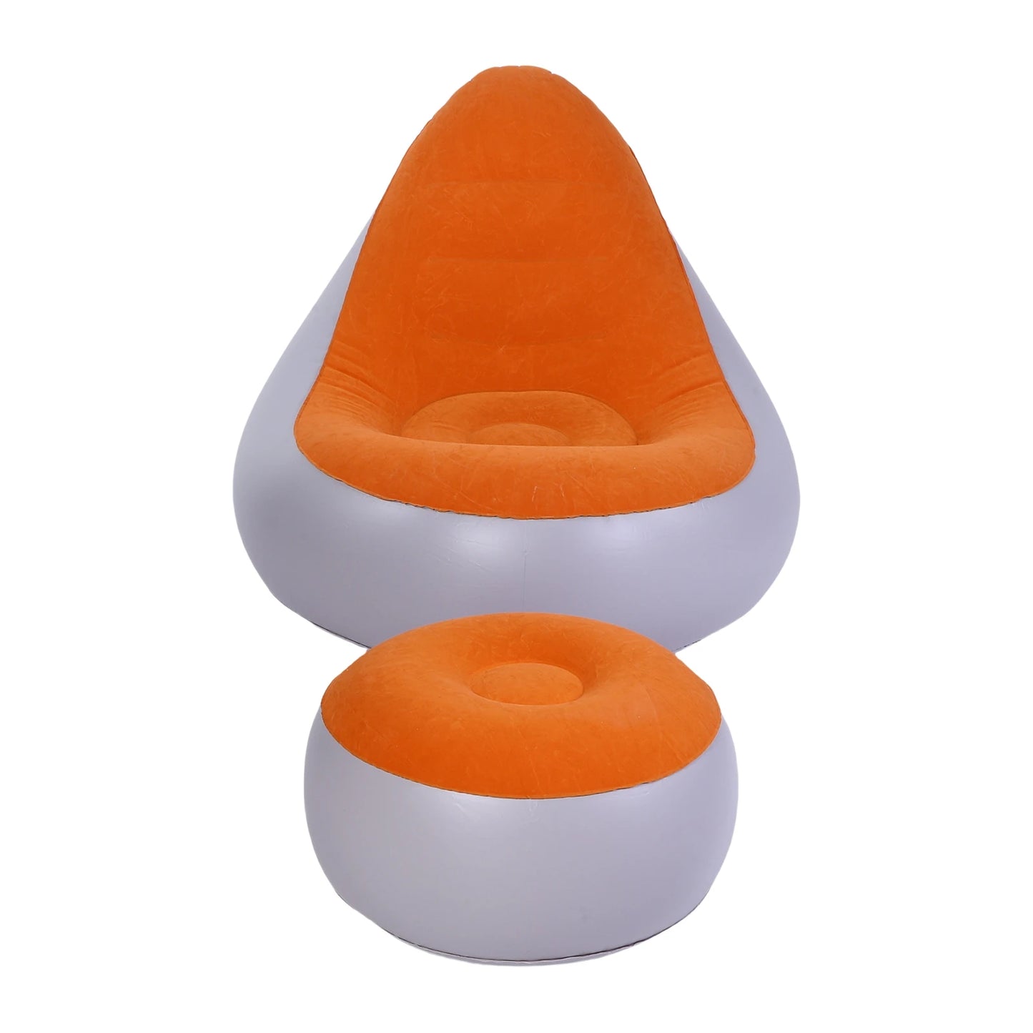 Inflatable Lounge w Footstool - Water Proof Folding Blow Up