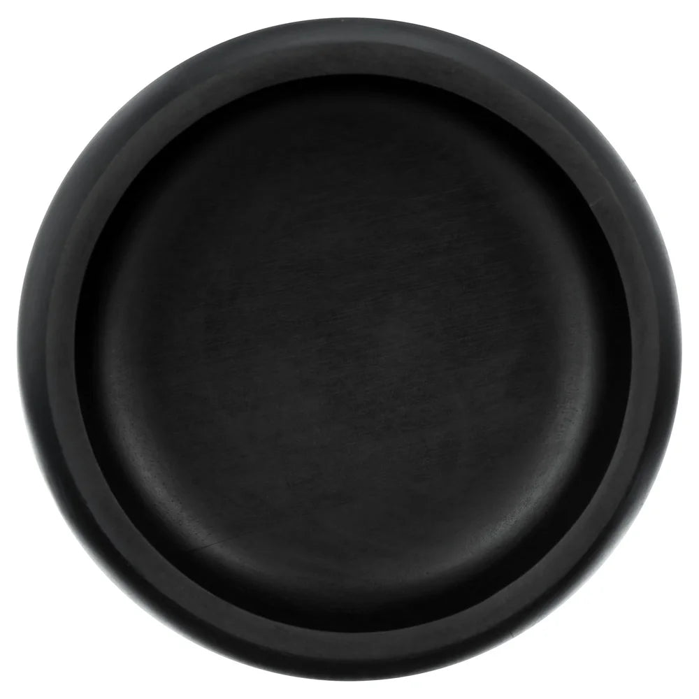 Premium Black Wood Serving Bowls Set of 2 Stackable