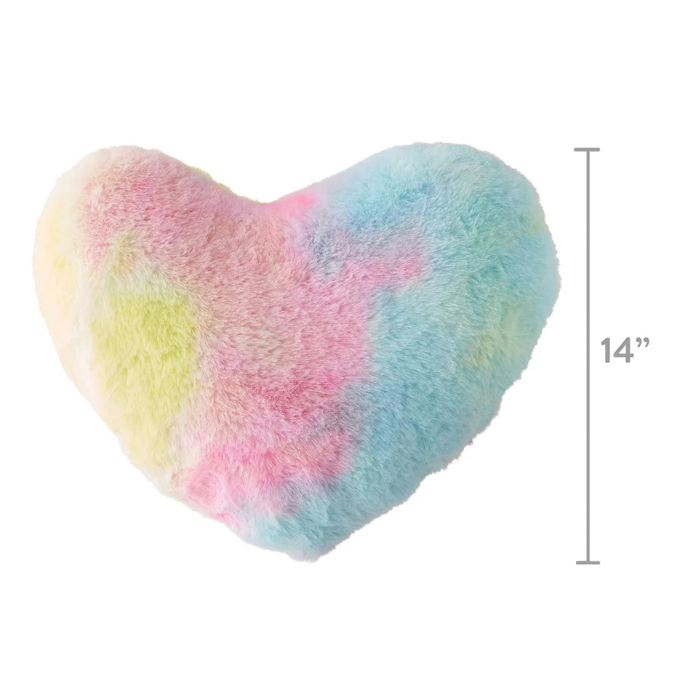2 Pack Plush Tie-Dye Heart Shape Toddler Pillow