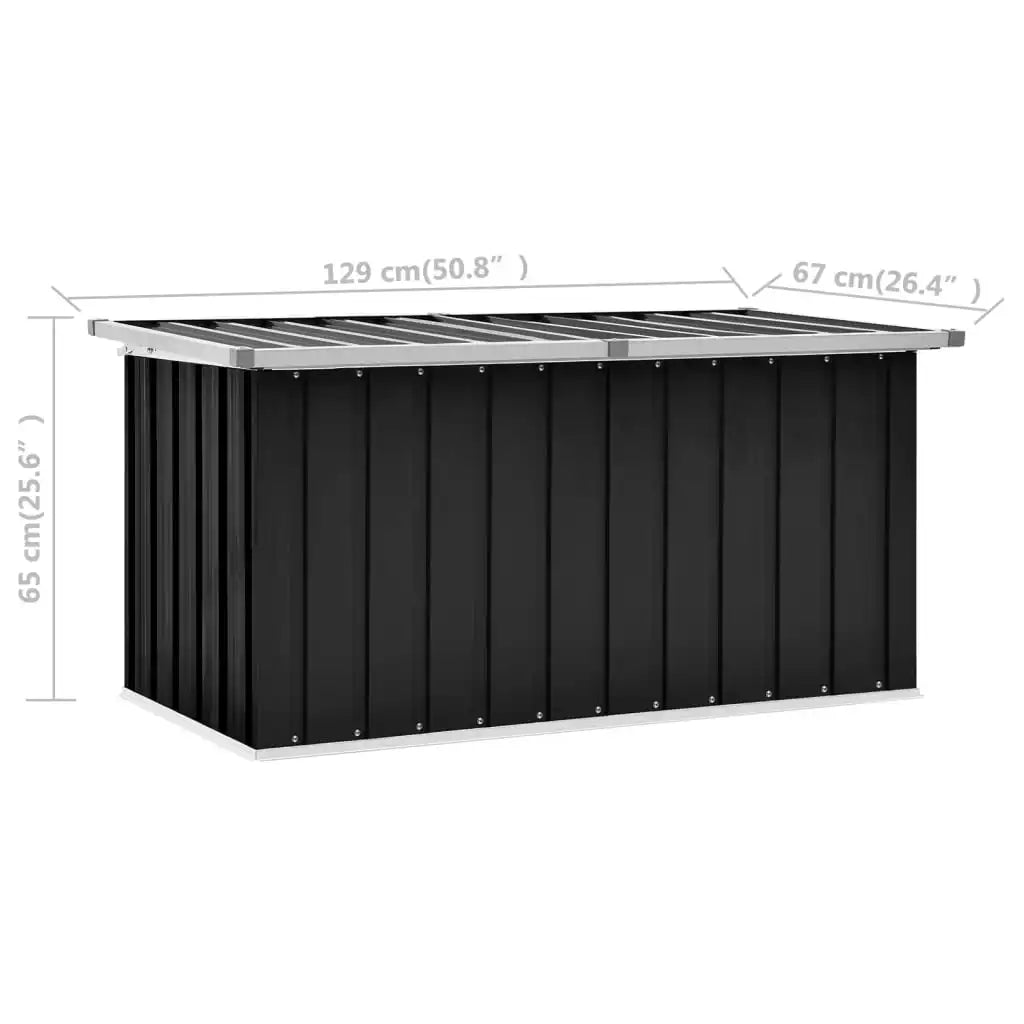 Garden storage box Anthracite 129x67x65 cm