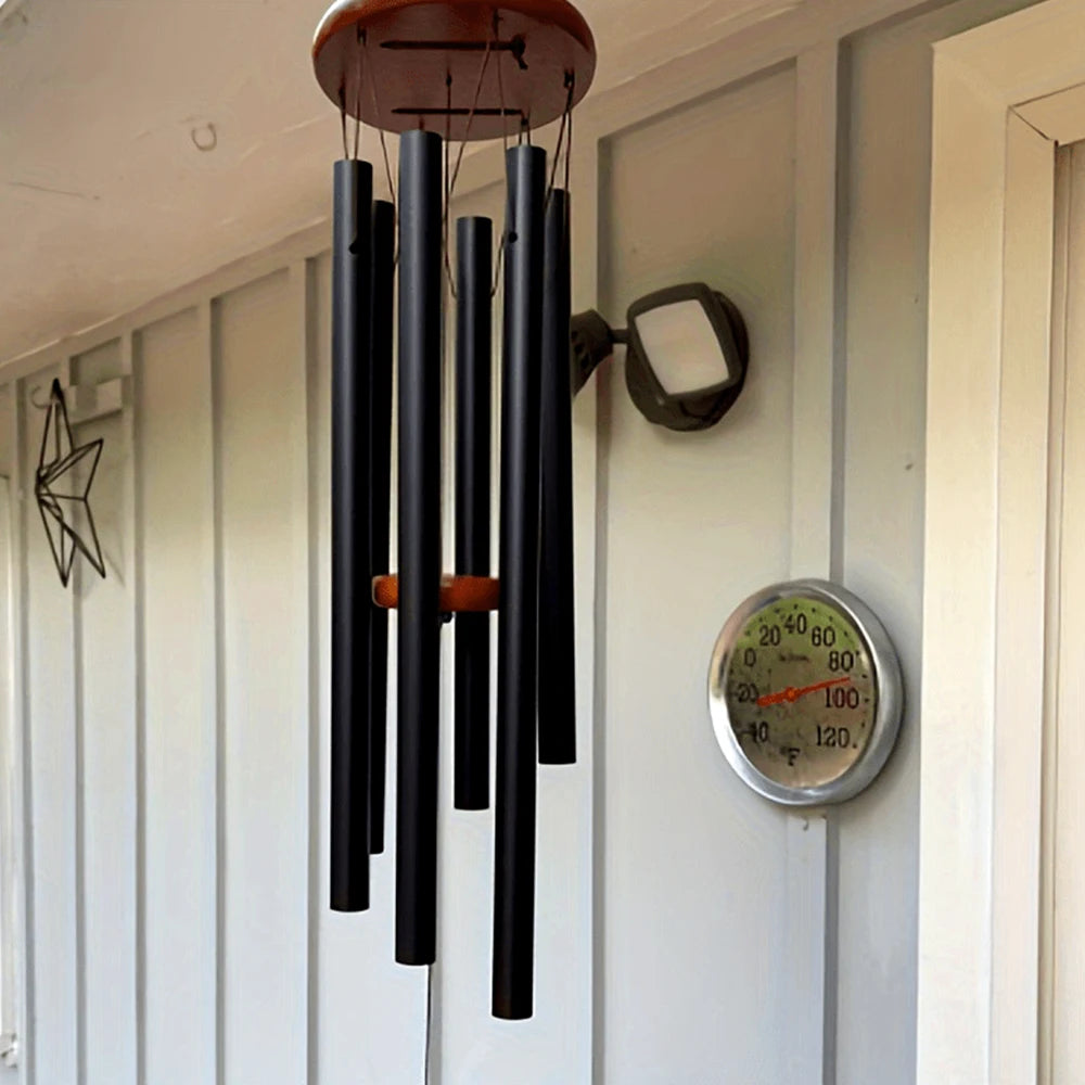 1pc Classic Black Aluminum Pipe Wind Chime