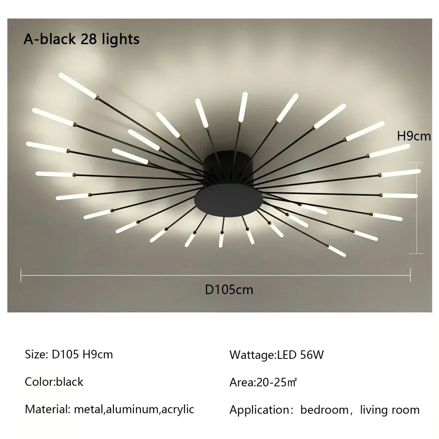Modern Firework Led Chandeliers Lighting