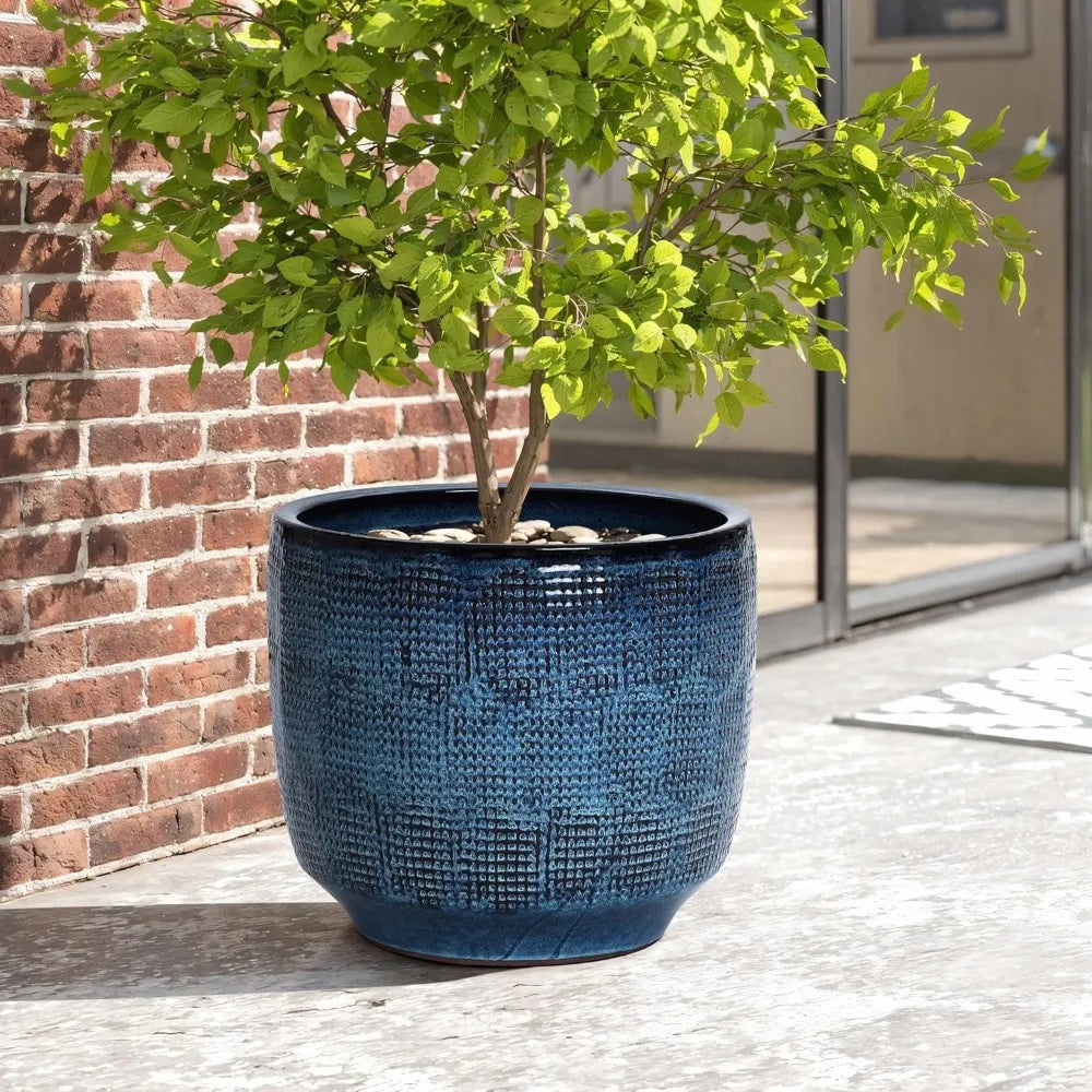 Ceramic Planters, Large Outdoor Indoor Pots, Drainage Hole