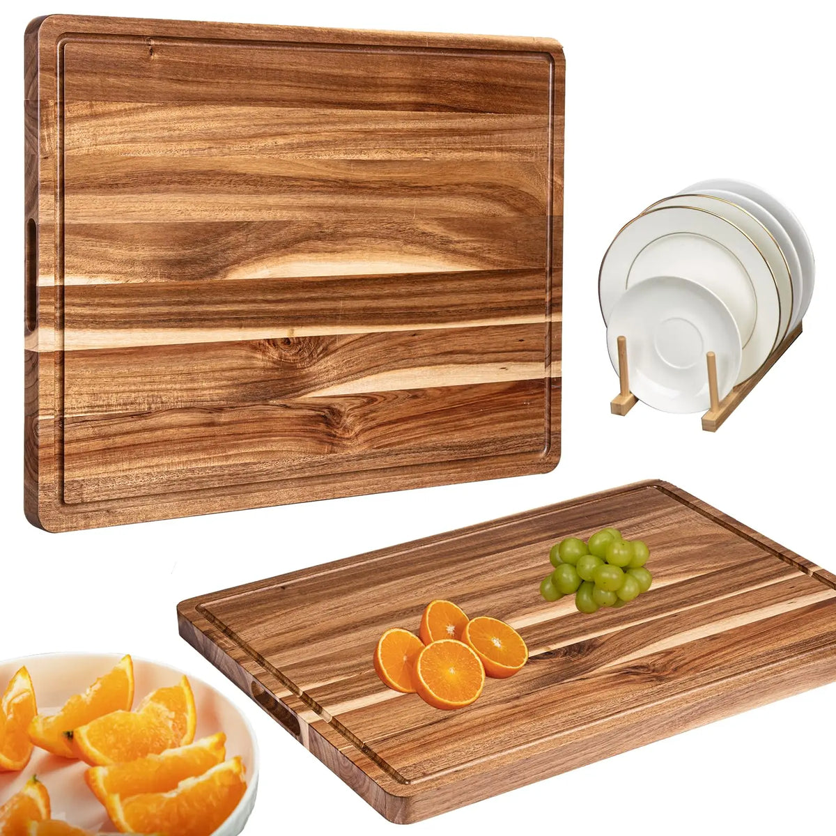 Acacia Cutting Board for Kitchen with XXL Extra Large Charcuterie