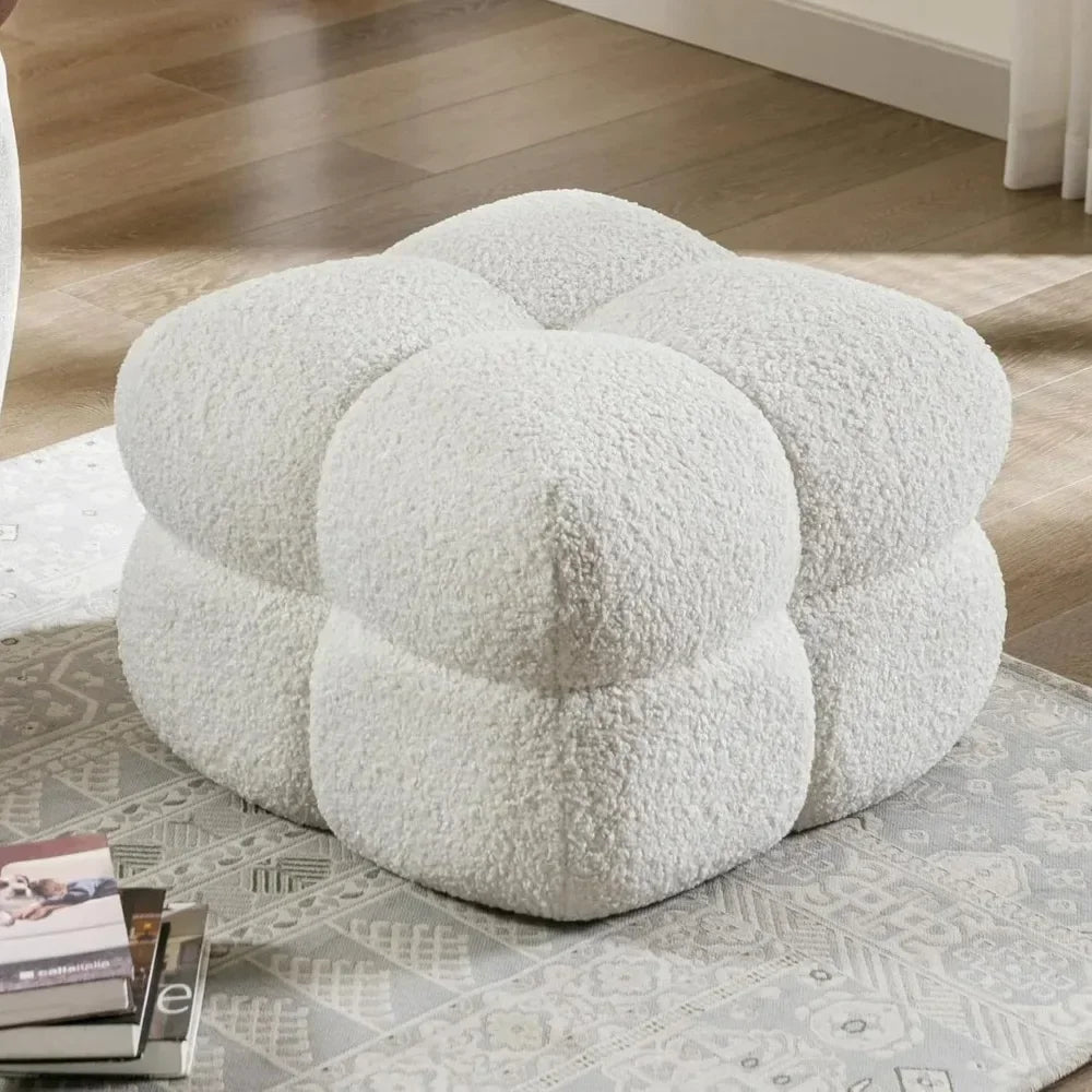 Modern Ottoman Coffee Table Square Cube Pouf