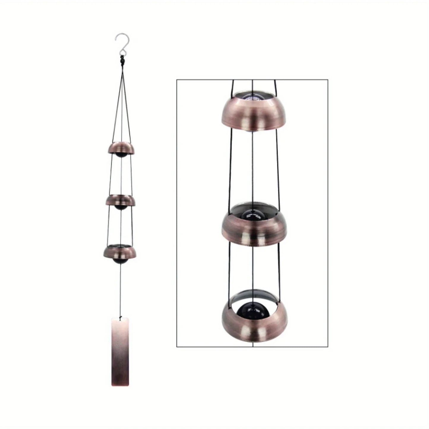 1pc Red Copper Temple Wind Chime