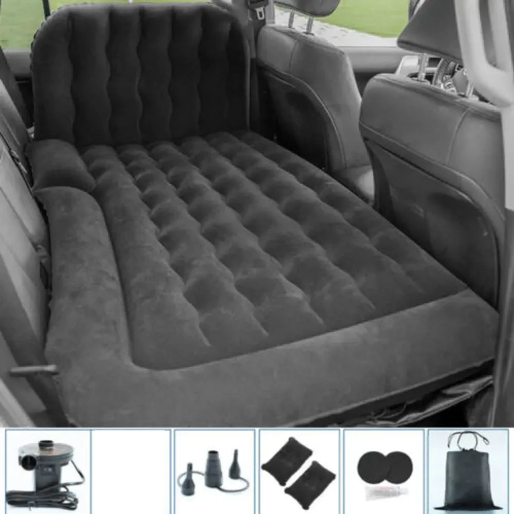 Portable SUV Travel Air Mattress Cushion Inflatable 2 Pillows
