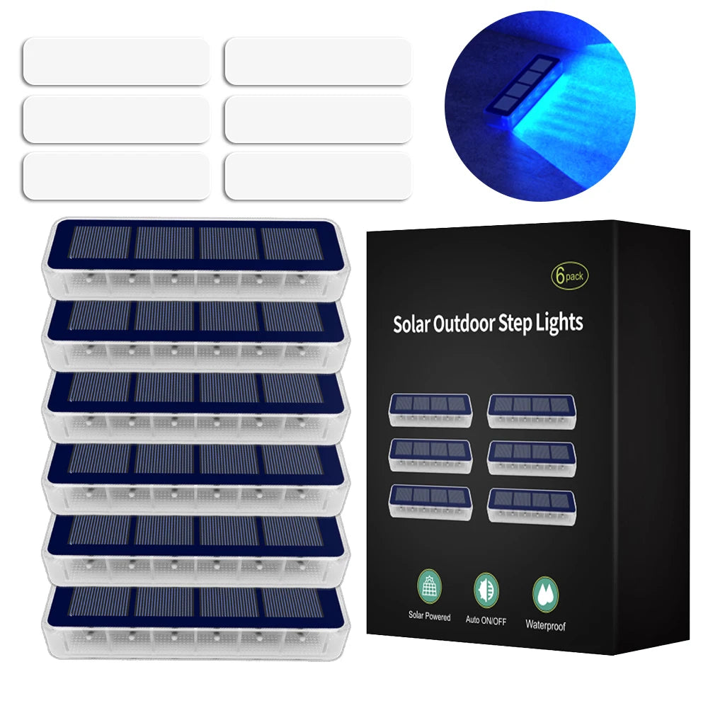 Solar LED Step Lamp Stair Lights Outdoor IP68 Waterproof