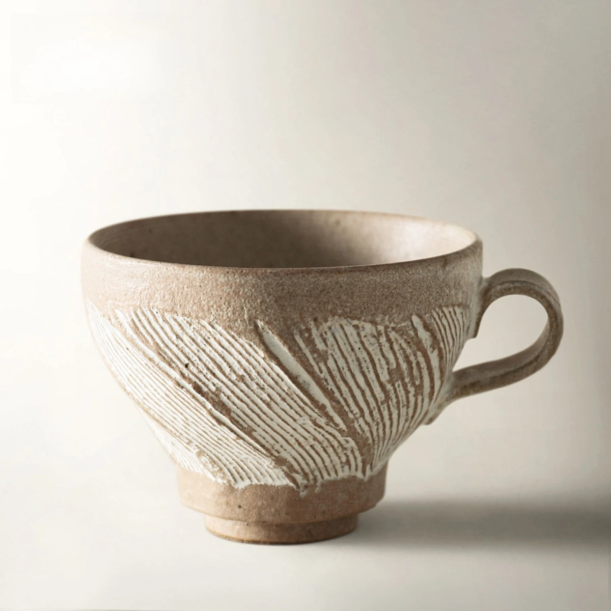 Wabi Sabi Stoneware Coffee Mug with Handle