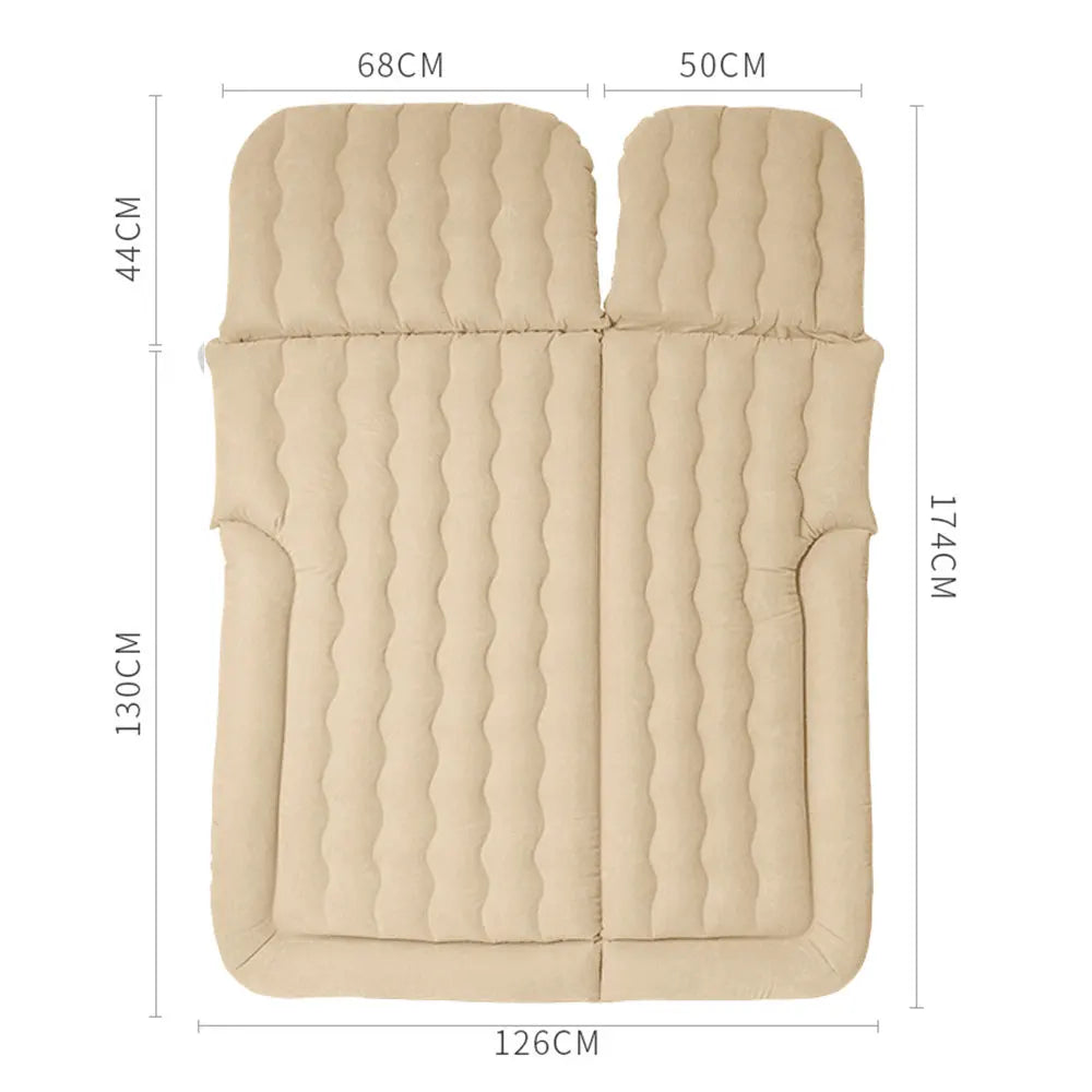 Portable SUV Travel Air Mattress Cushion Inflatable 2 Pillows