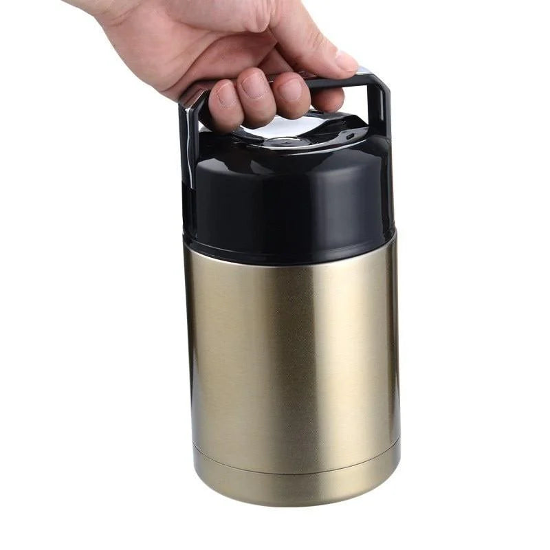 Large Capacity 1000ML Thermos Portable Stainless Steel Food Containers