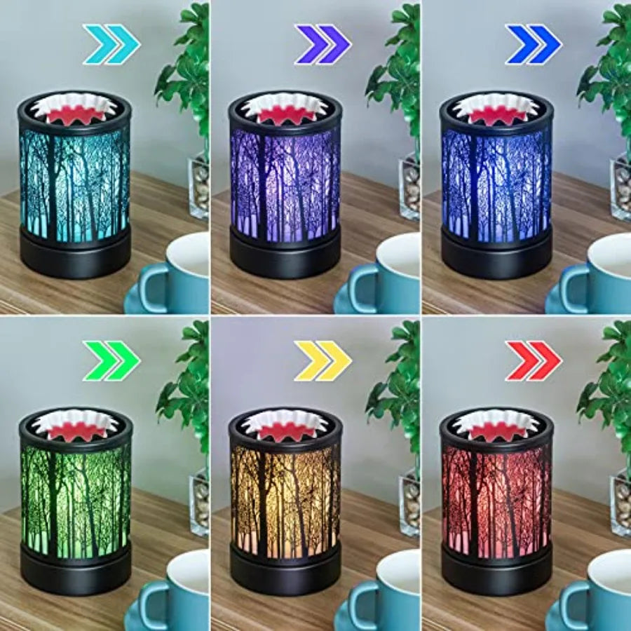 Wax Warmer for Scented Wax with 7 Colors LED Lighting Oil Lamp Burner