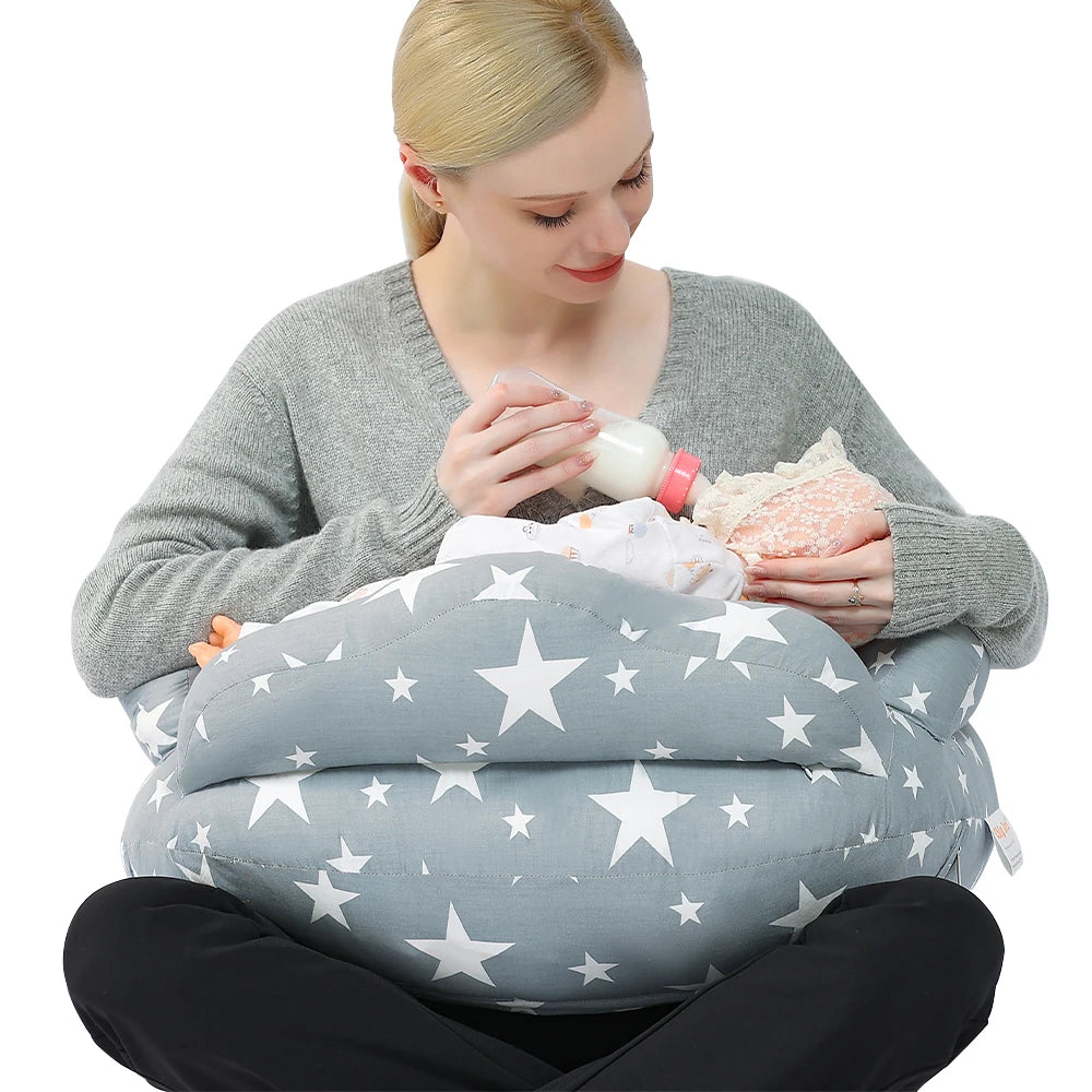 Adjustable Nursing Pillow for Breastfeeding, Removable Cover