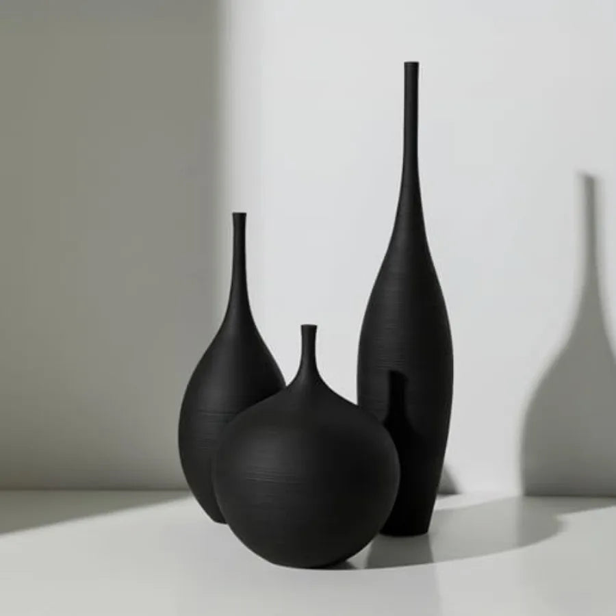 Ceramic Vases Set of 3, Modern Boho Vases