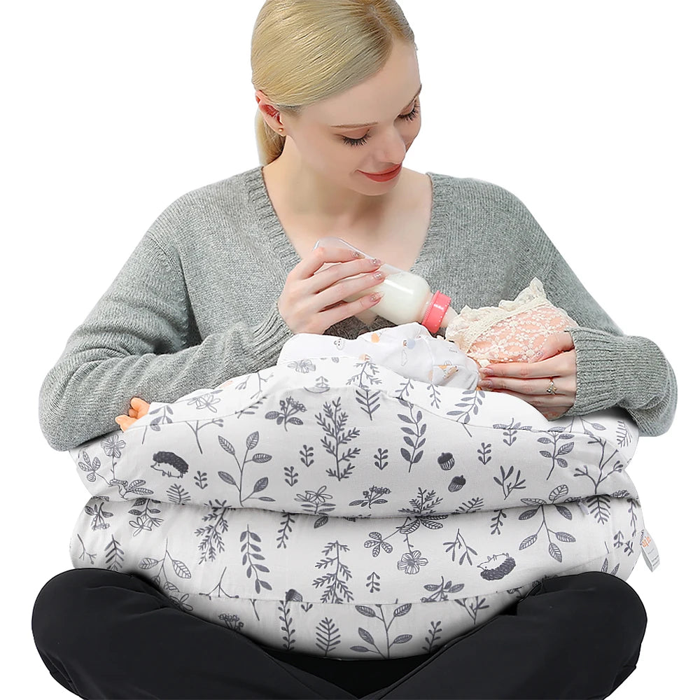 Adjustable Nursing Pillow for Breastfeeding, Removable Cover