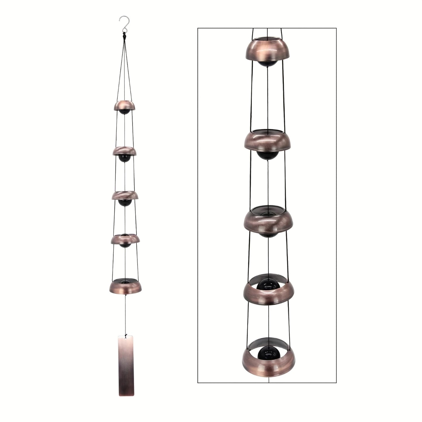 1pc Red Copper Temple Wind Chime