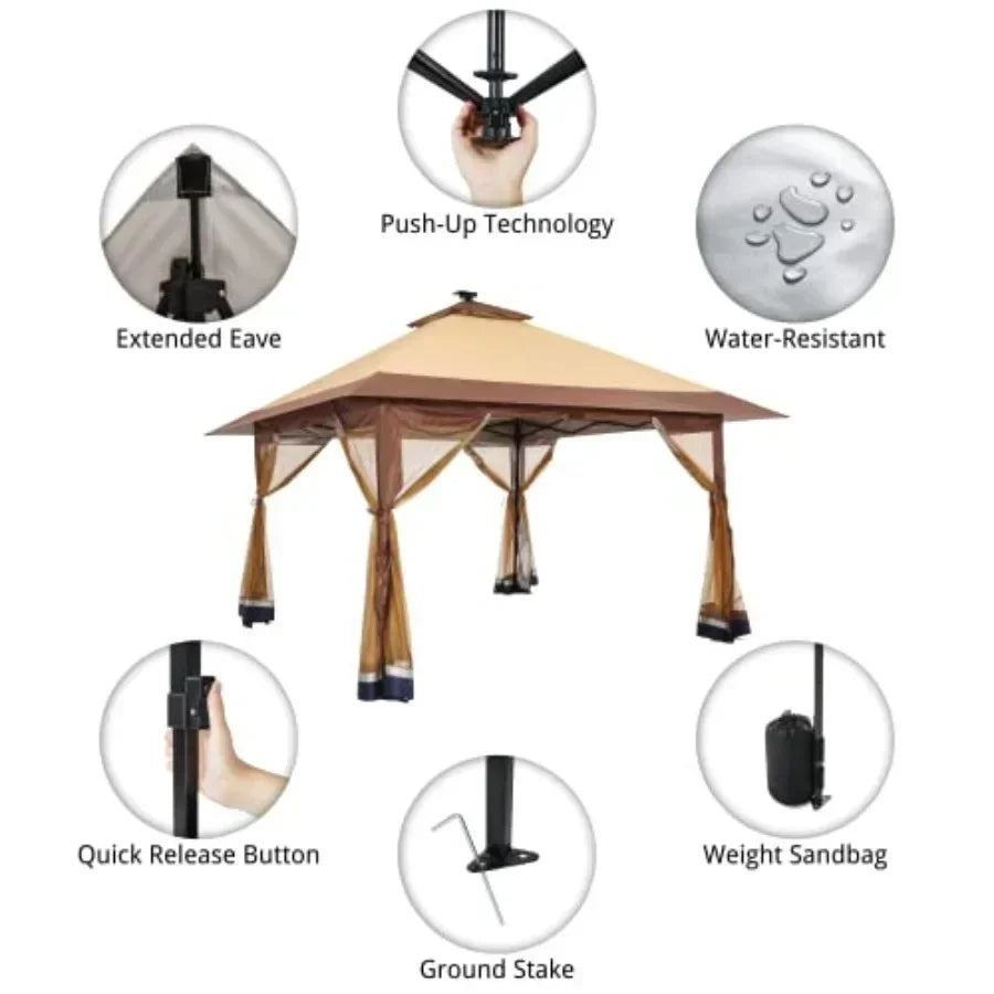 Suntime Pop Up Gazebo Polyester Tent