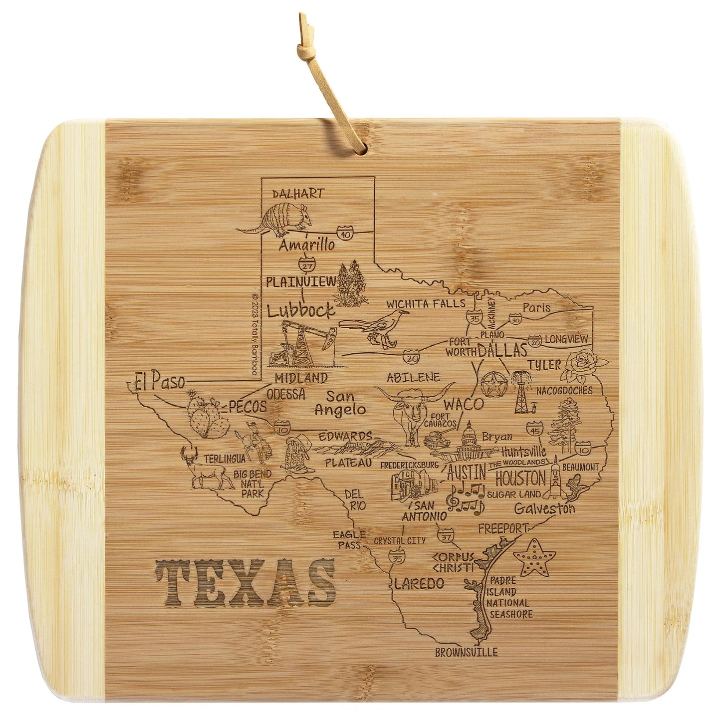 (2 pack) Bamboo Wood Cutting Board Charcuterie Platter, 13” x 11”