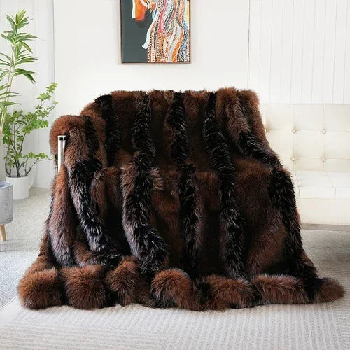 A1 Luxury Faux Fur Blanket fluffy blankets throws