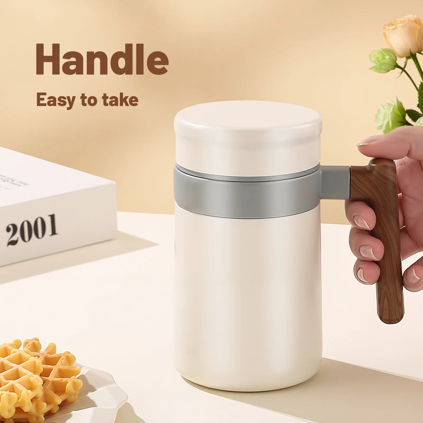 17oz Vacuum Insulated Coffee Mug leak proof Lid, Double Wall
