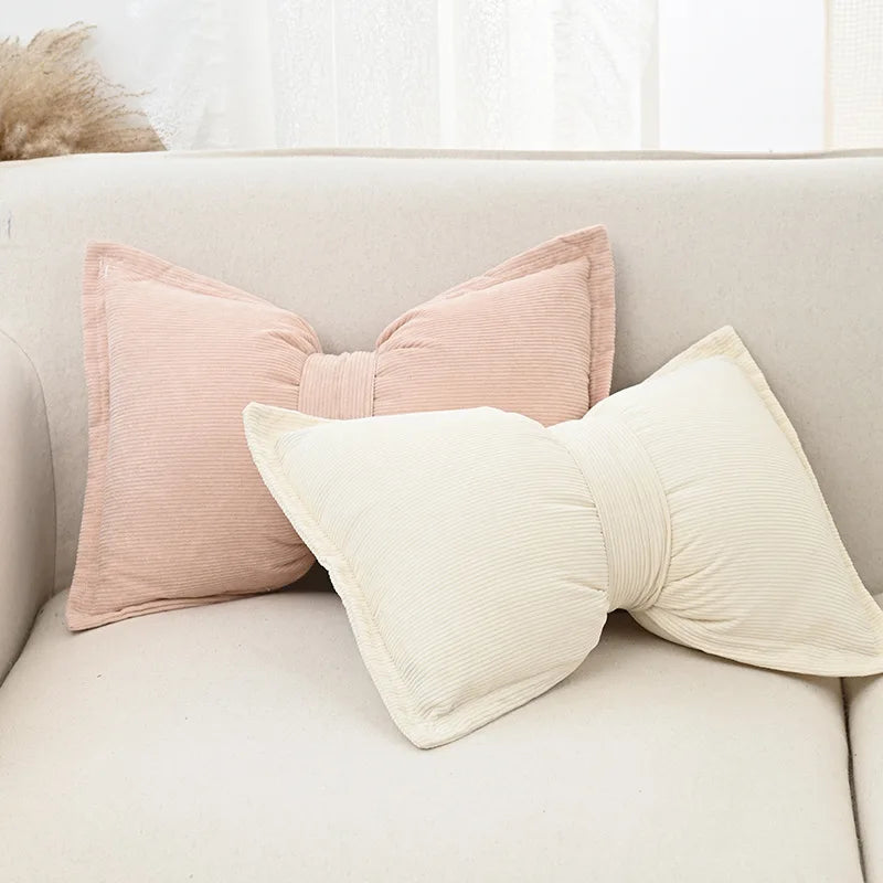 Cute Bow Pillow Soft Plush Cushion Cover