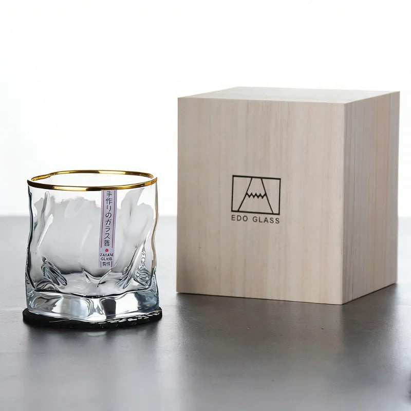 Crumpled Whisky Tumbler Rock Cognac Snifter Beer Mug