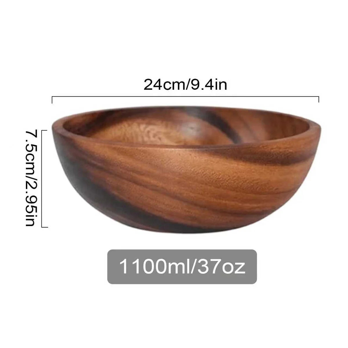 Acacia Wood Multipurpose Serving Bowl for Serving Salads, Snacks, Fruits and more