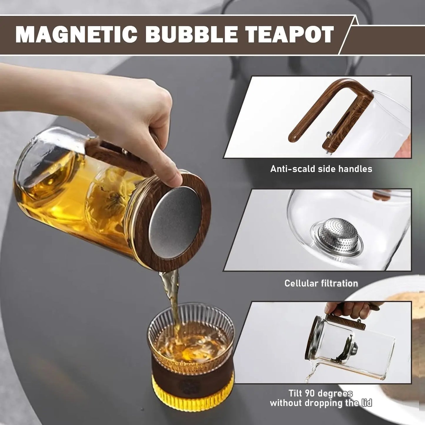 Tea Pot with Infusers for Loose Tea 600ML