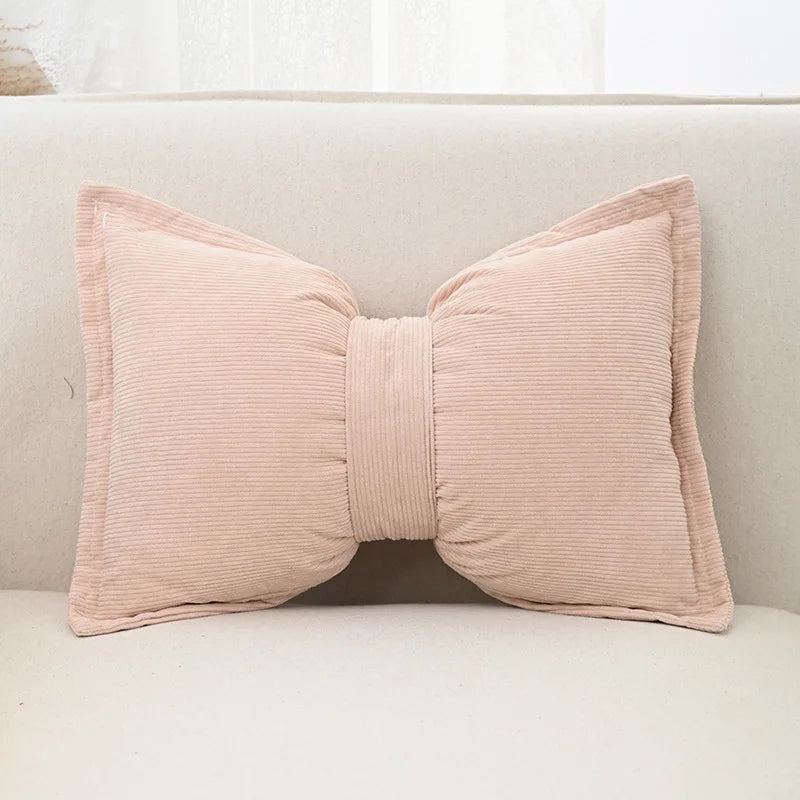 Cute Bow Pillow Soft Plush Cushion Cover