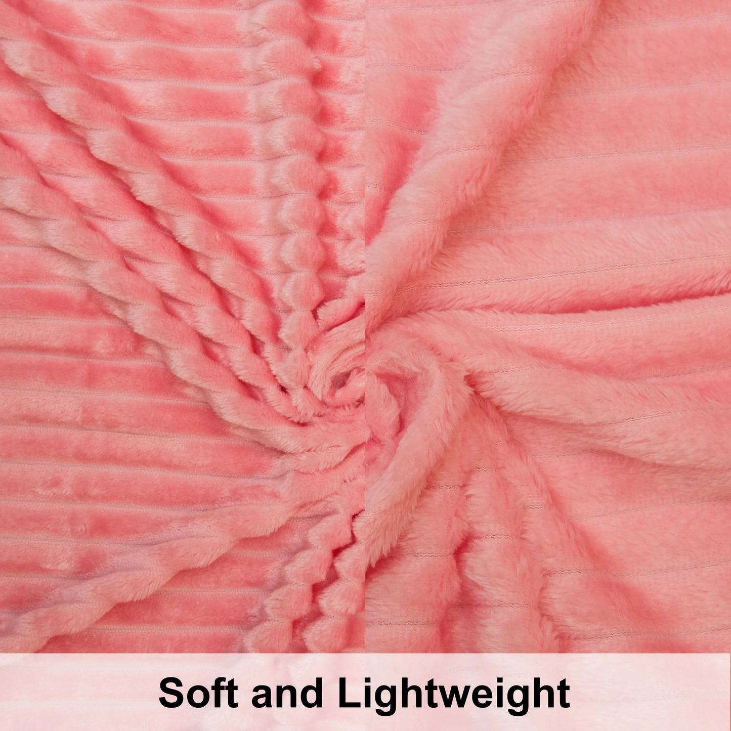 Plush Flannel Fleece Blanket, Soft Lightweight Fuzzy Blanket