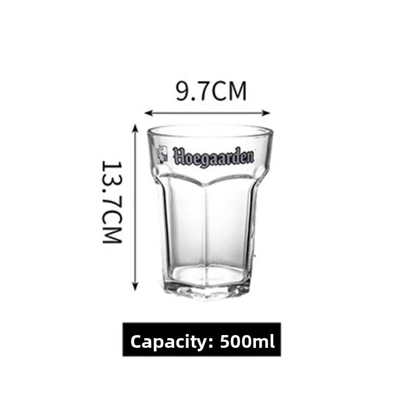 3L White Craft Beer Glass Heat Resistant Large Hexagonal Pint Glass