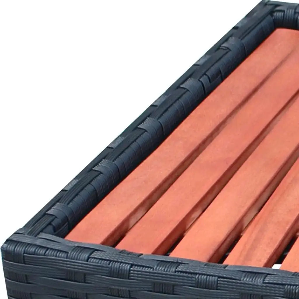 Inflatable Hot Tub Spa Step,Poly Rattan,Outdoor