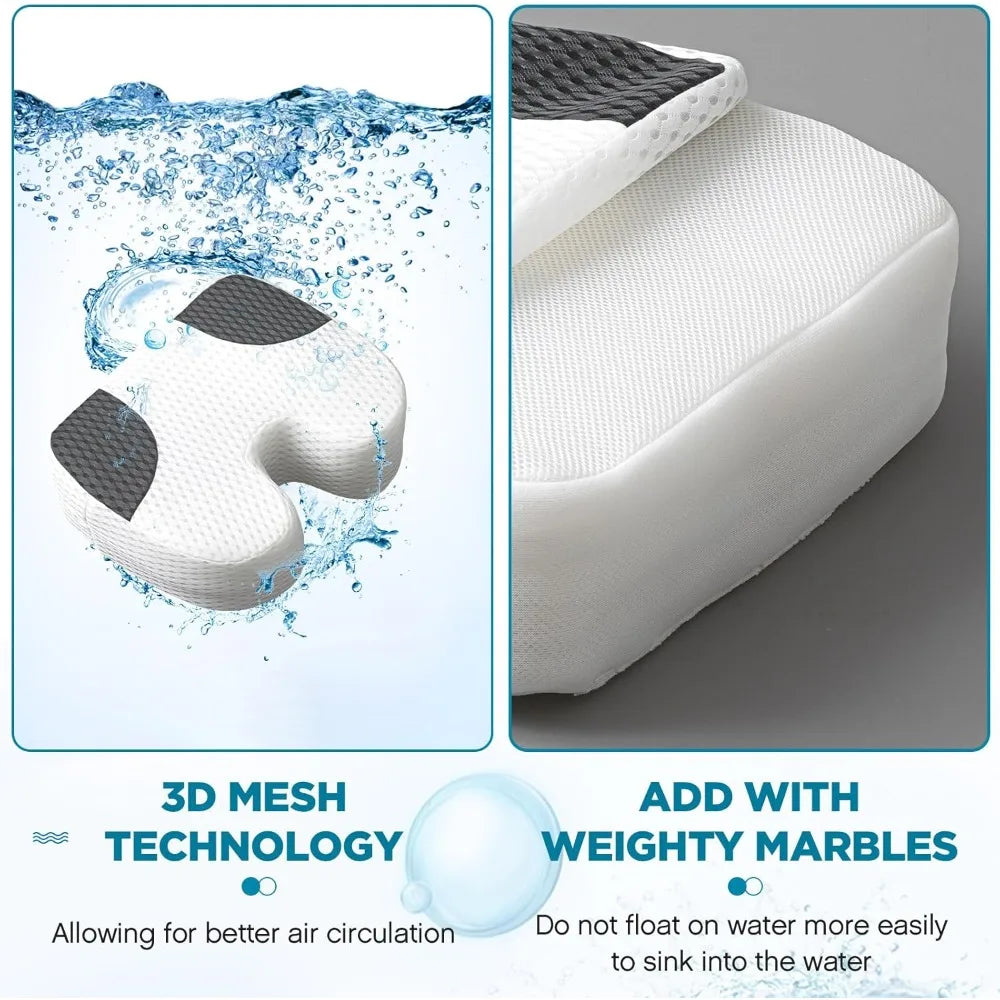 2 Pcs Hot Tub Booster Seat Weighted Inflatable Cushion