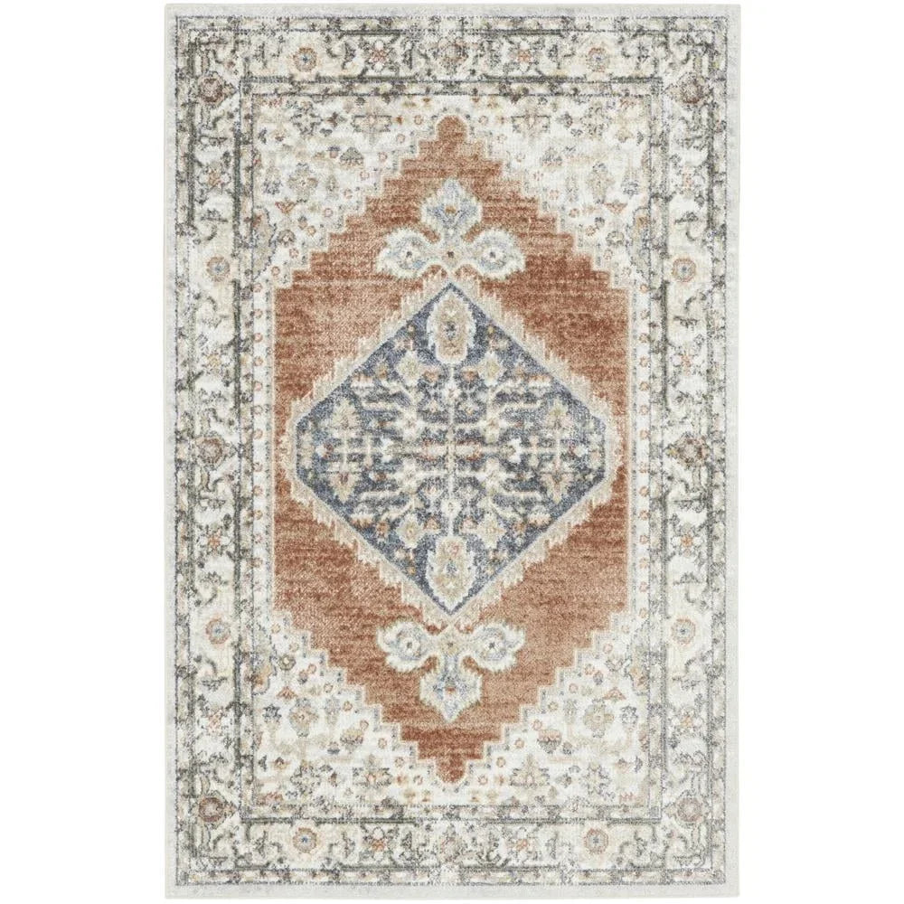 Persian Machine Washable Area Rug Low Pile Non-Shedding