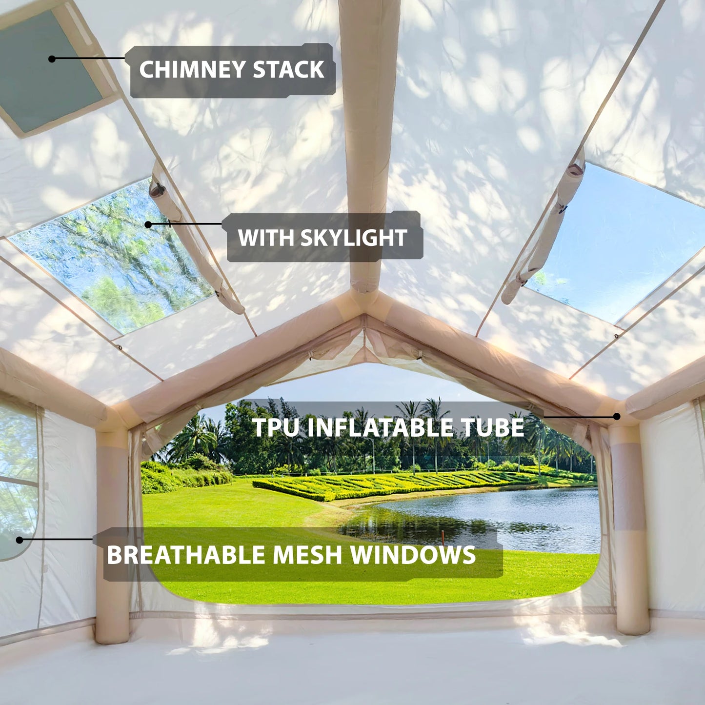 Inflatable Tent for Camping - 6-8 Person