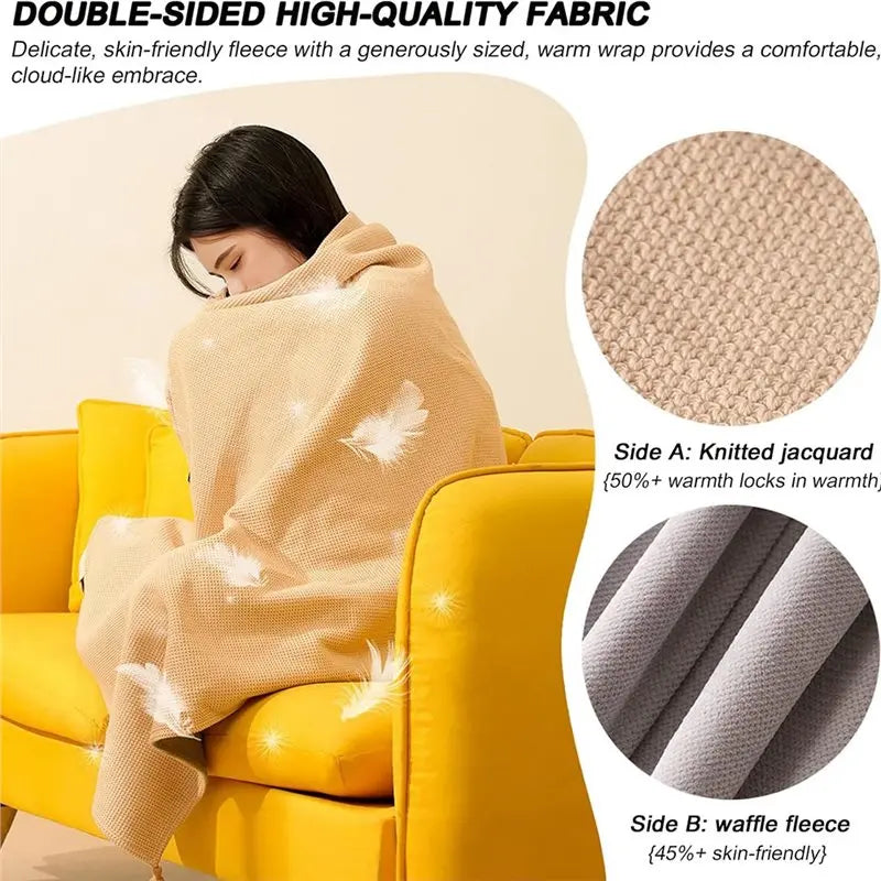 Wearable Heated Blanket USB Rechargeable Zipper